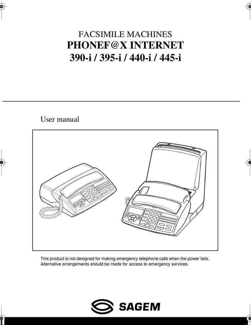Sagem PHONEF@X INTERNET 390-i user manual