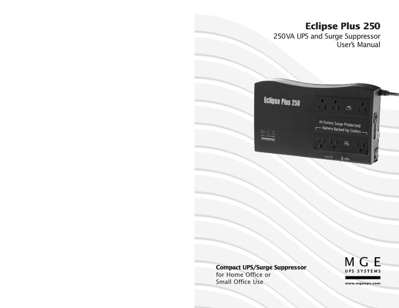 MGE UPS Systems Eclipse Plus 250 user manual