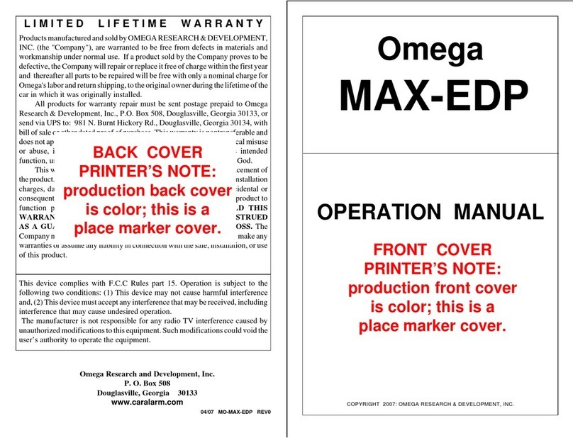 Omega MAX-EDP User manual