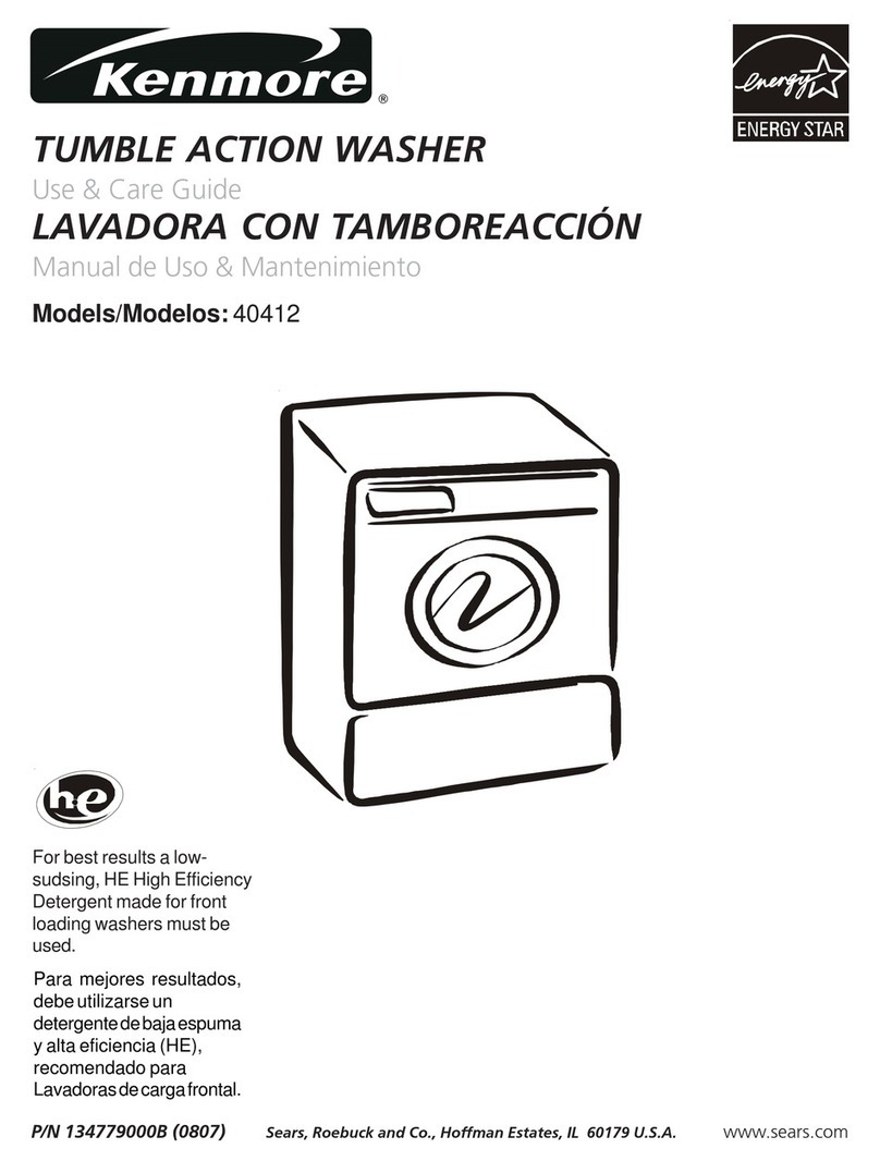 Kenmore 40412 User manual