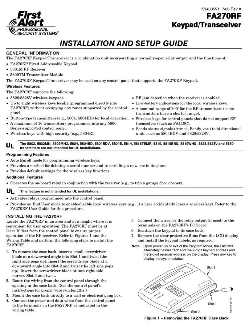 First Alert FA270RF Installation and setup guide