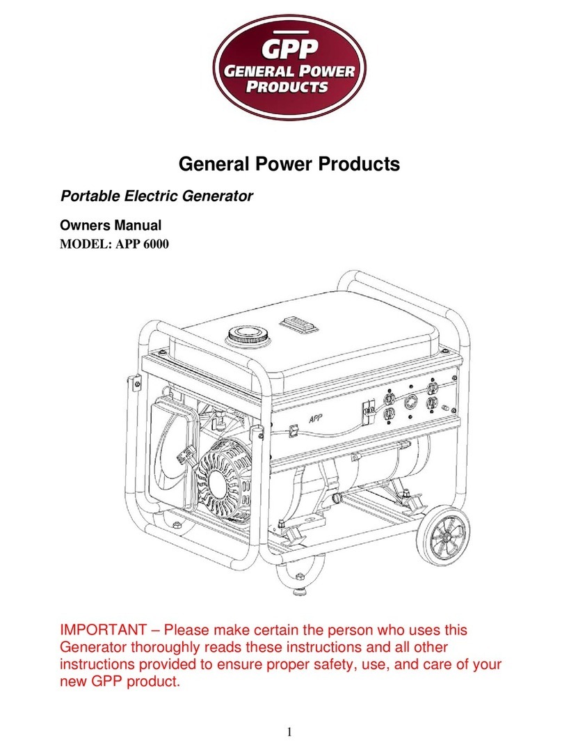 General Power Products APP 6000 owner's manual