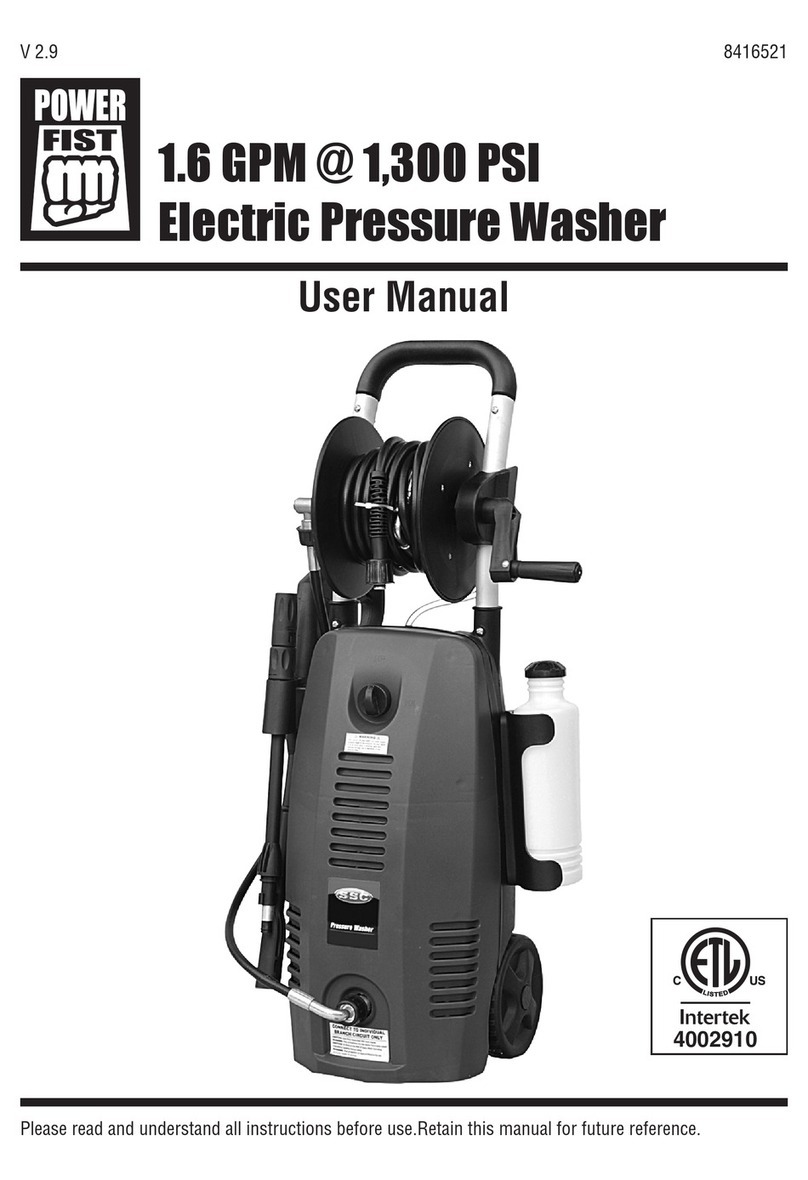Power Fist 1.6 GPM and 1,300 PSI user manual
