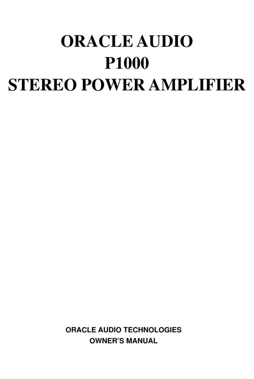 Oracle Audio P1000 owner's manual