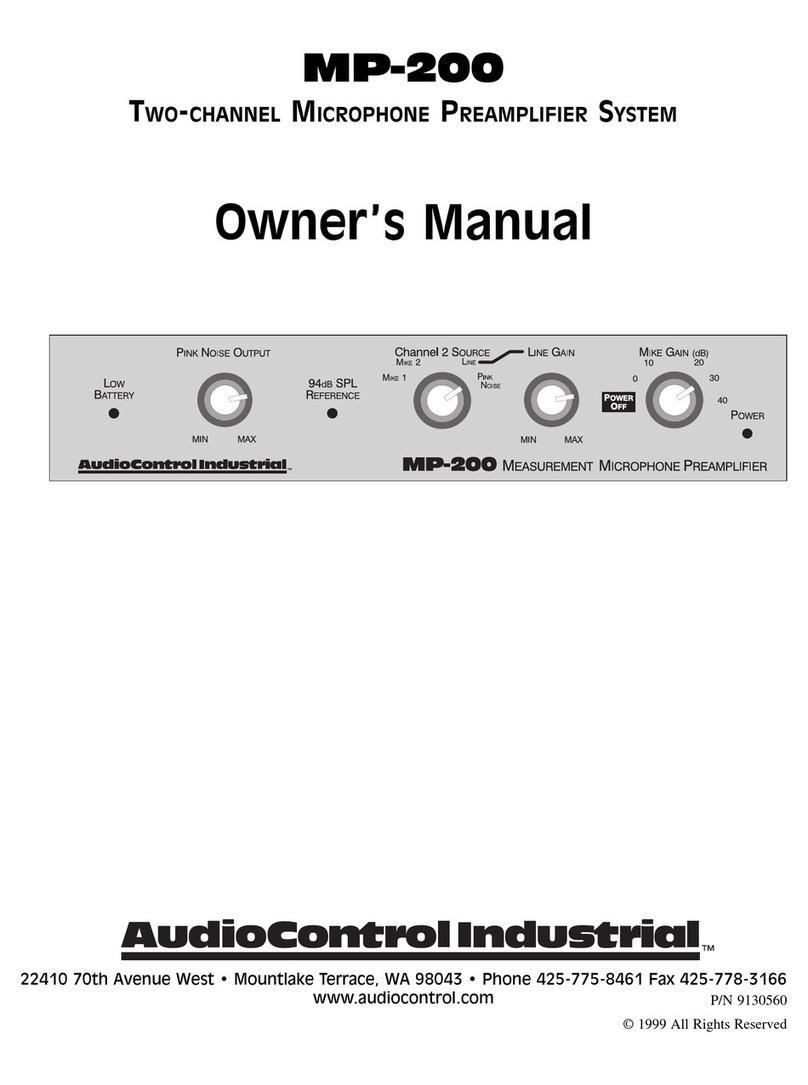 Audio Control MP-200 User manual