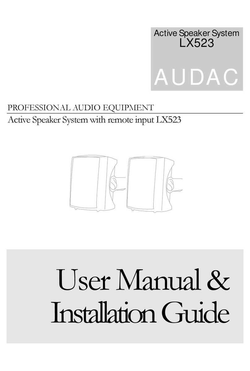 AUDAC LX523 Installation and operating instructions