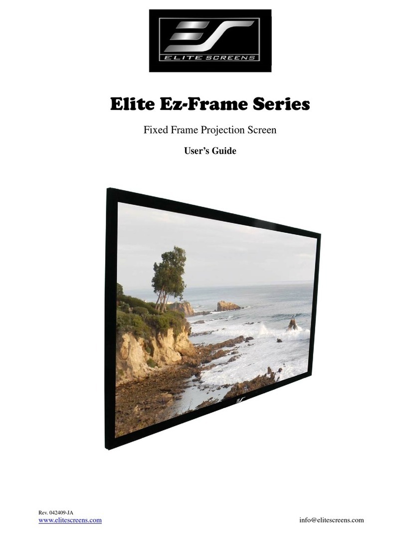 Elite Screens Elite Ez-Frame Series user guide Elite Screens Elite Ez-Frame Series user guide