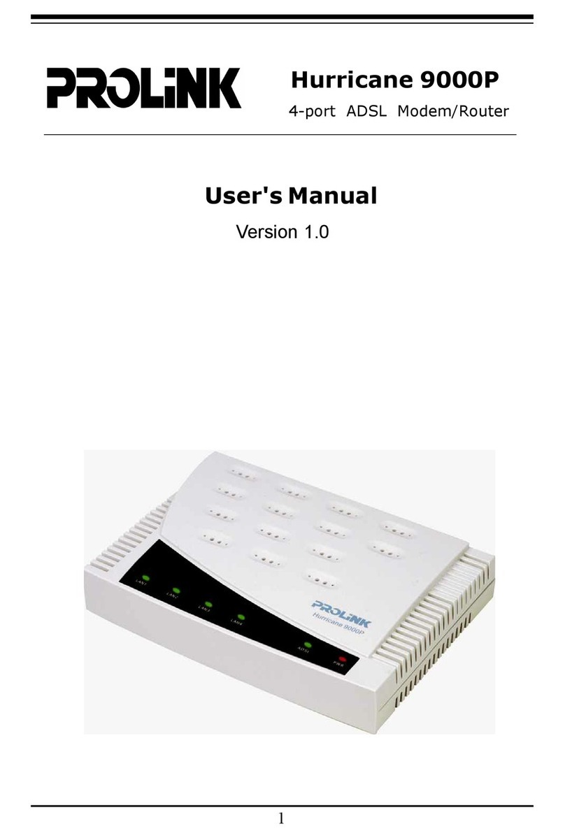 PROLiNK Hurricane 9000P User manual PROLiNK Hurricane 9000P User manual