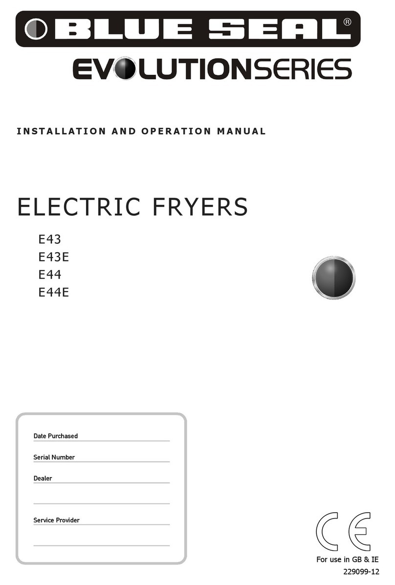 Blue Seal Fast-Fri E43 Installation and operation manual