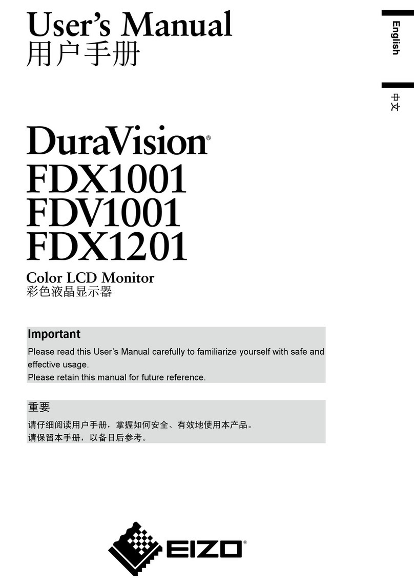 Eizo DURAVISION FDX1001 User manual