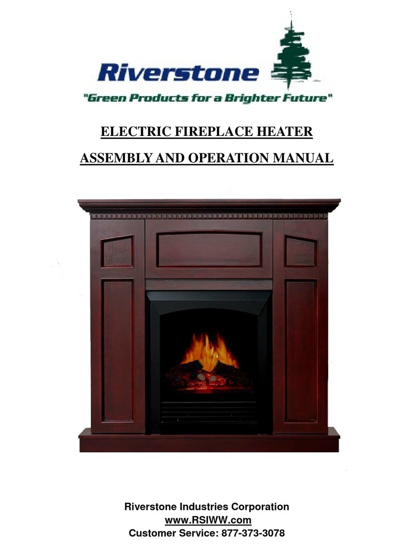 Riverstone Networks ELECTRIC FIREPLACE HEATER Assembly and operation manual Riverstone Networks ELECTRIC FIREPLACE HEATER Assembly and operation manual