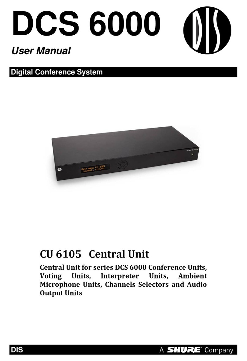 Danish Interpretation Systems DCS 6000 User manual Danish Interpretation Systems DCS 6000 User manual
