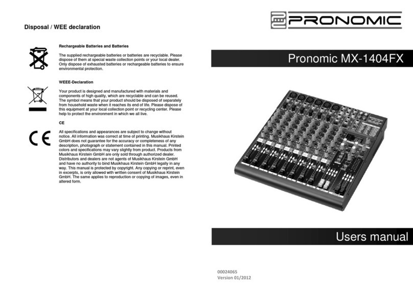 Pronomic MX-1404FX user manual