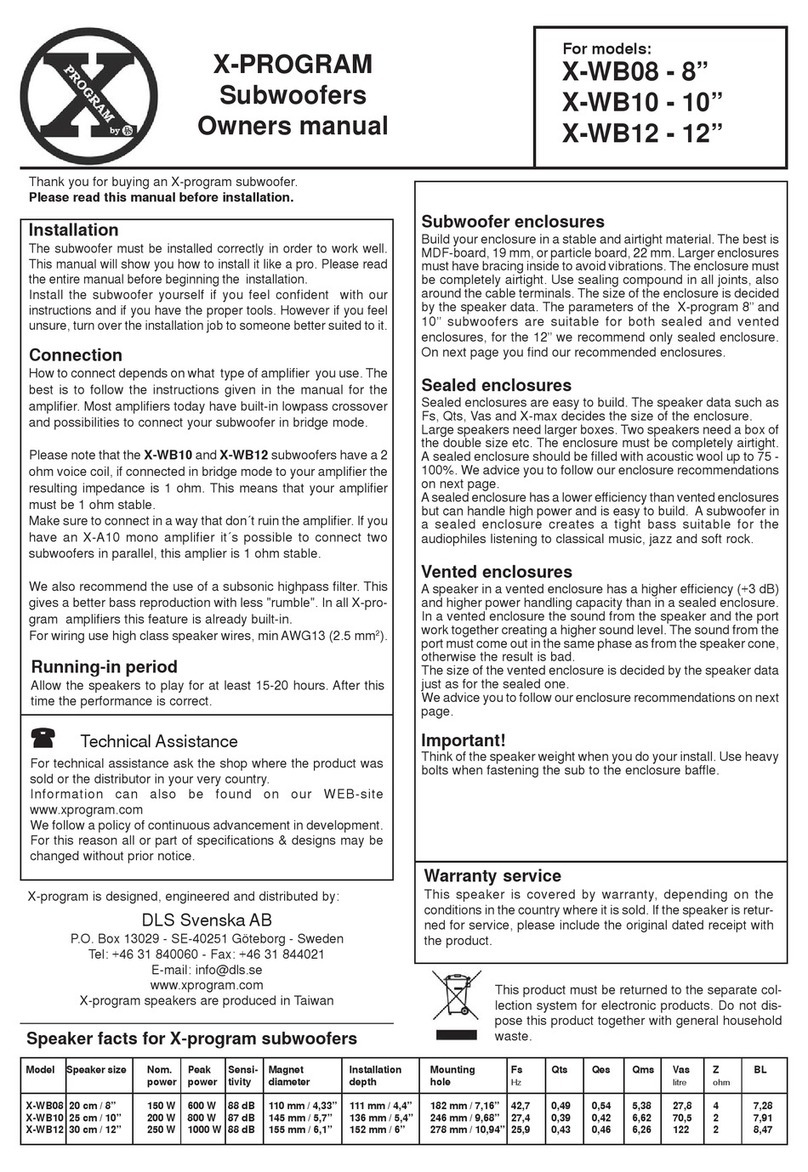 X-PROGRAM X-WB08 User manual
