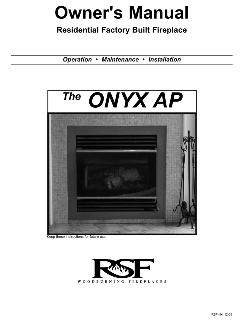 RSF Woodburning Fireplaces ONYX AP User manual RSF Woodburning Fireplaces ONYX AP User manual