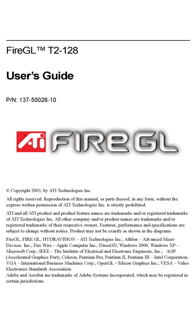 ATI Technologies FireGL? T2-128 User manual