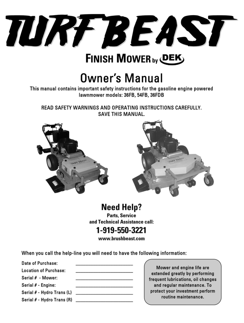 DEK TurfBeast 36FB User manual