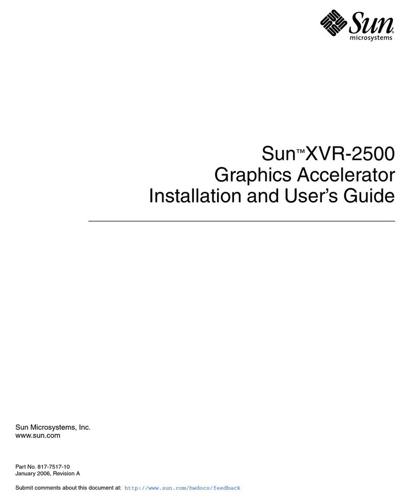 Sun Microsystems XVR-2500 Installation and user guide