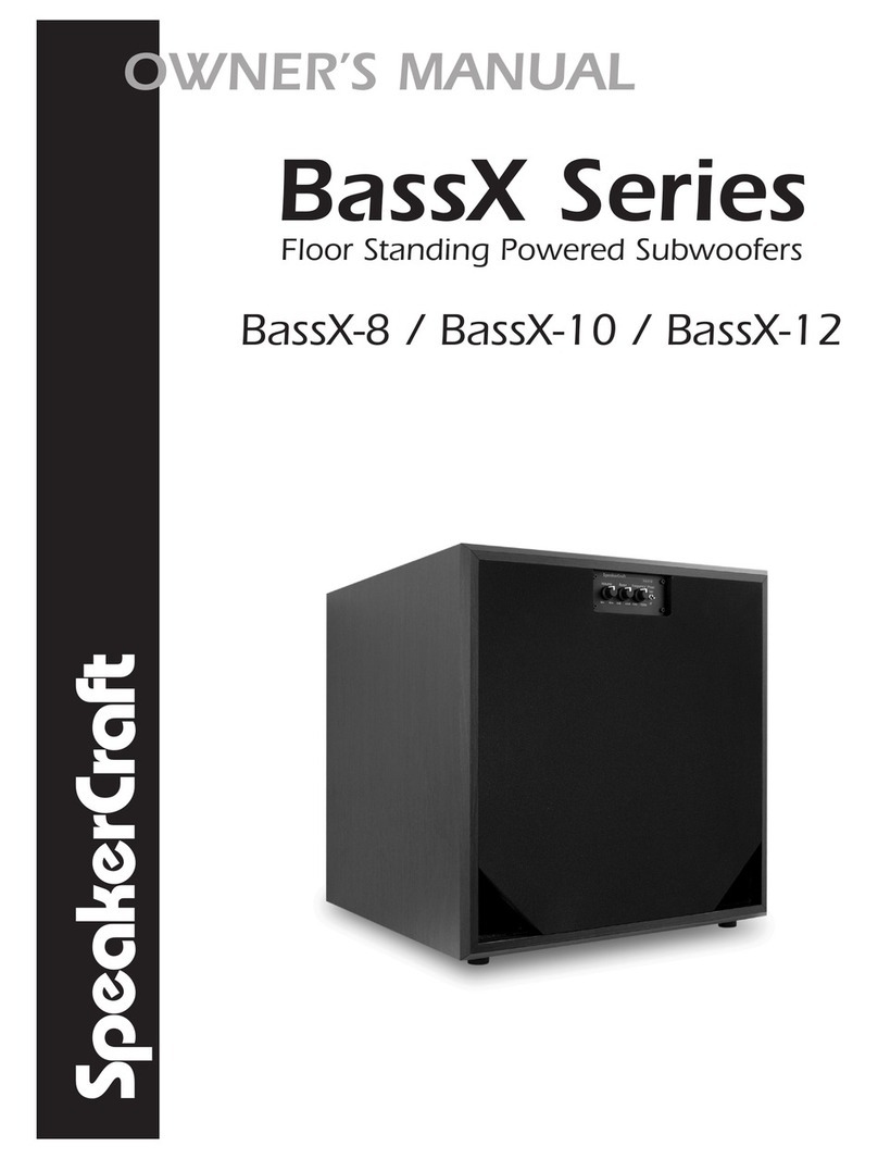 SpeakerCraft BassX-8 User manual
