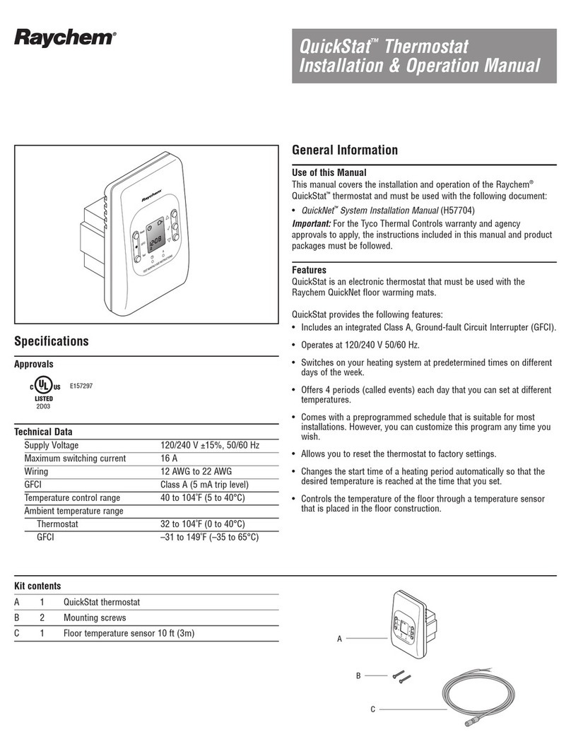 Raychem QuickStat Installation and operating guide