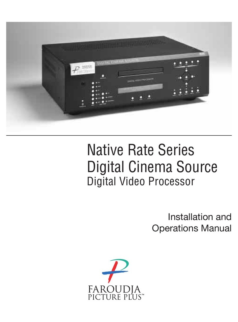 Faroudja Native Rate Series Installation and operation manual