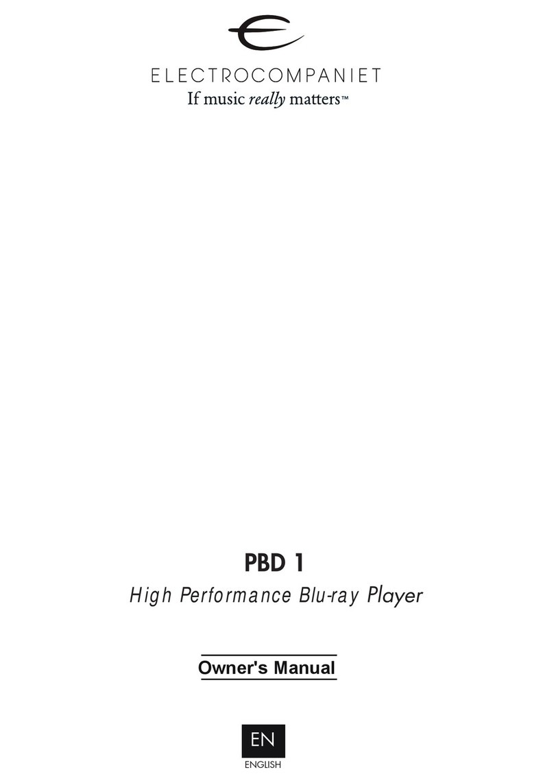 ELECTROCOMPANIET PBD 1 owner's manual