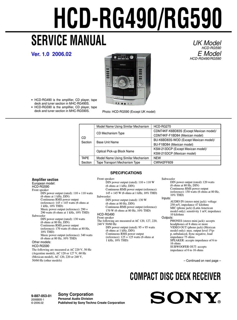 Sony HCD-RG490; HCD-RG590 User manual