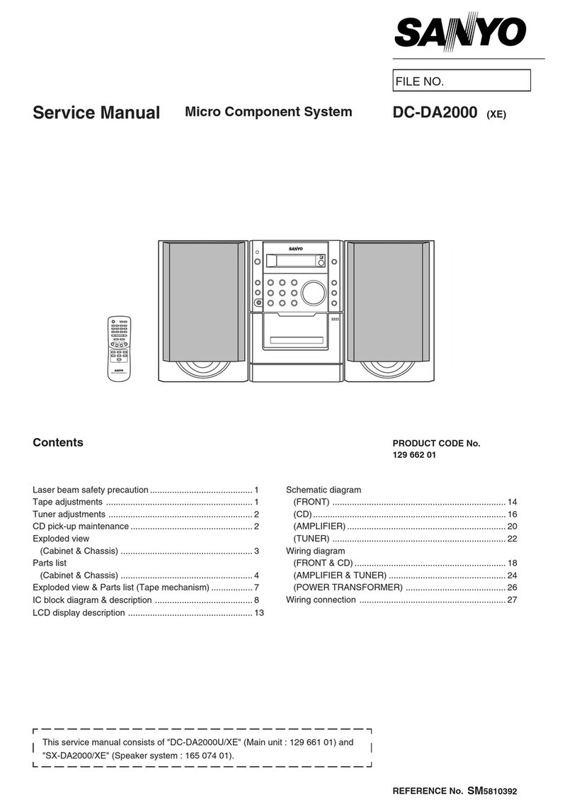 Sanyo DC-DA2000 User manual Sanyo DC-DA2000 User manual