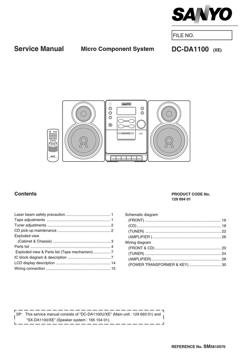 Sanyo DC-DA1100 (XE) Service manual