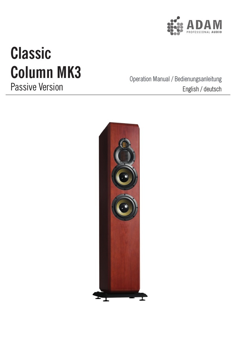 Adam Classic Column MK3 User manual