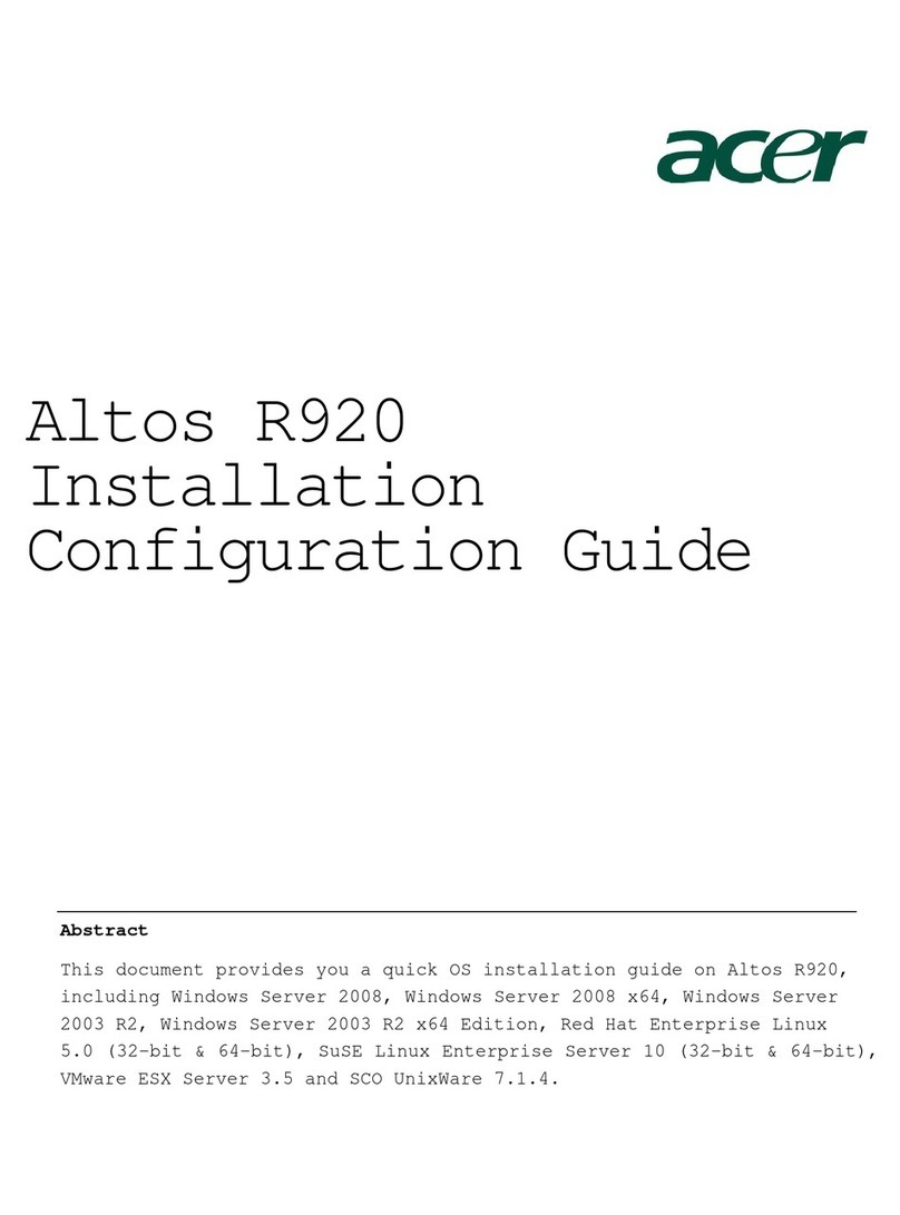 Acer Altos R920 Series Installation &  configuration guide