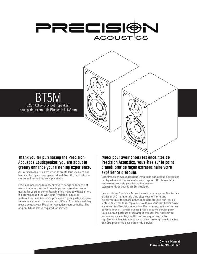 Precision Acoustics BT5M owner's manual
