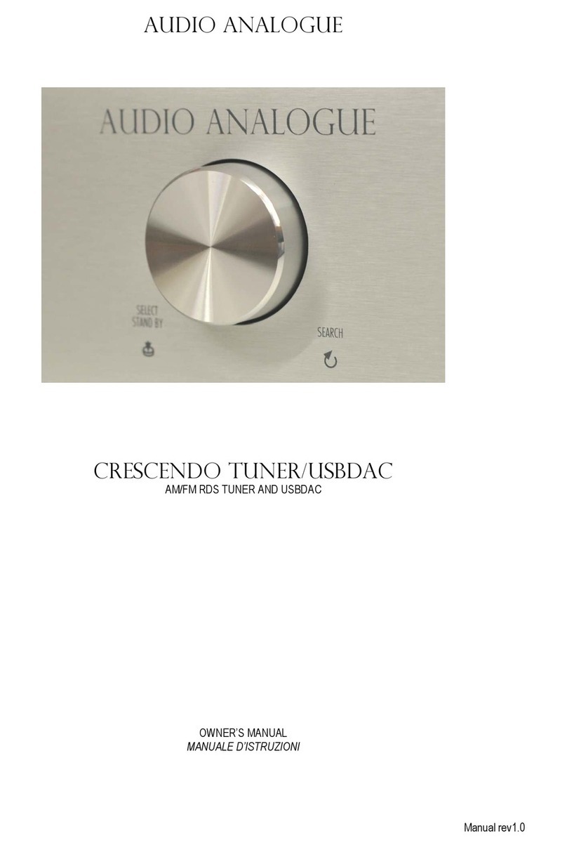 Audio Analogue Crescendo owner's manual