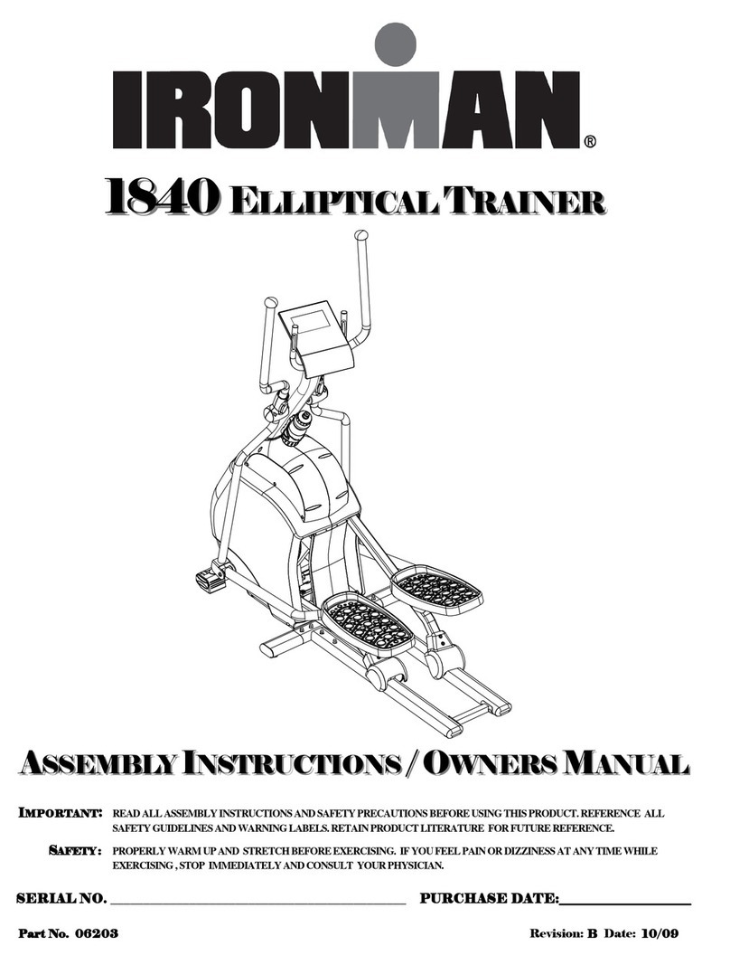 Ironman Fitness 1840 Assembly instructions & owner's manual