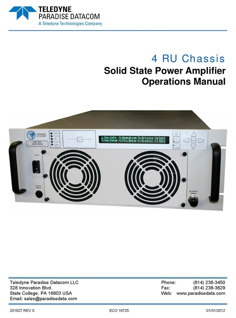 Paradise Datacom 4 RU Chassis Operation manual Paradise Datacom 4 RU Chassis Operation manual