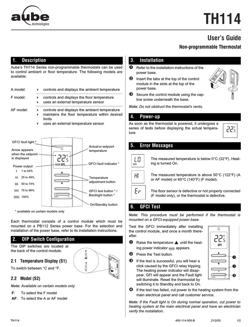Aube Technologies TH114 user guide