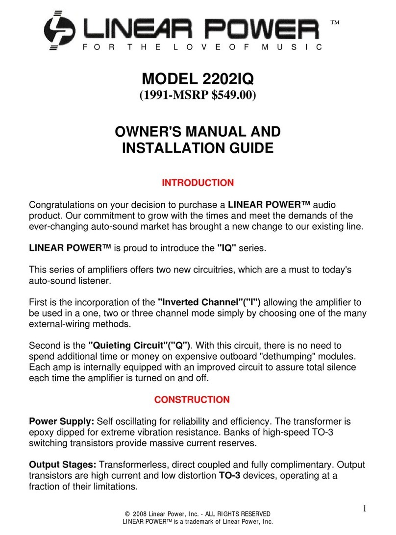 Linear Power 2202IQ Programming manual