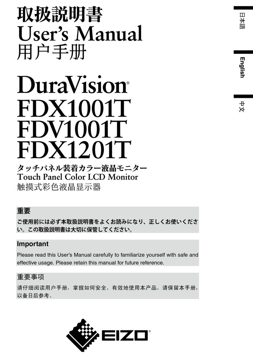 Eizo DURAVISION FDX1001T User manual Eizo DURAVISION FDX1001T User manual