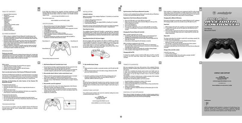 Snakebyte Premium Bluetooth Controller User manual Snakebyte Premium Bluetooth Controller User manual