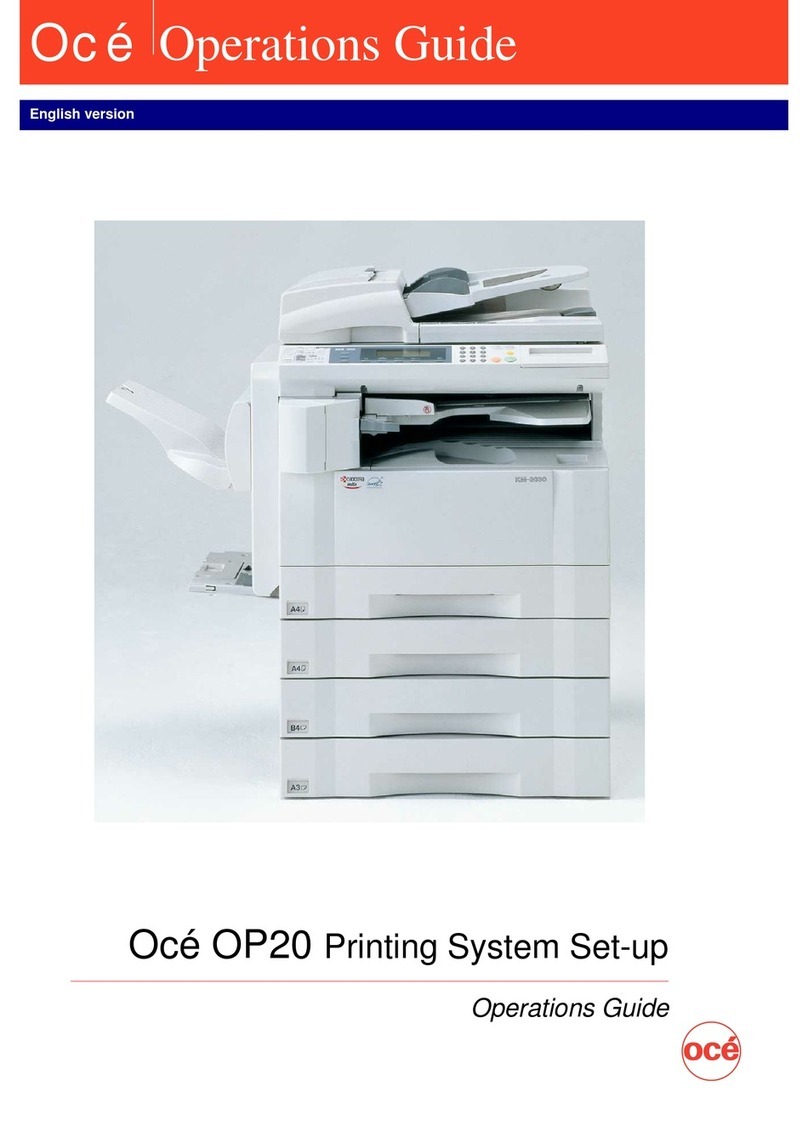 Oce OP20 User manual