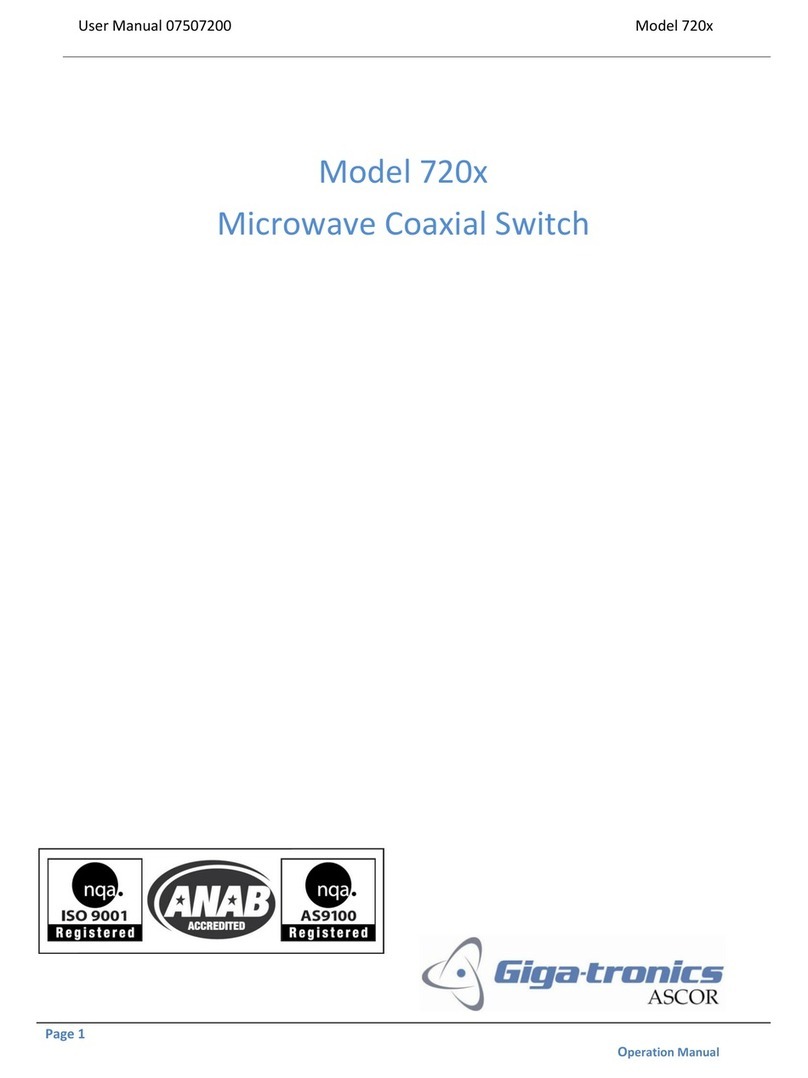 Giga-tronics 720x Operation manual