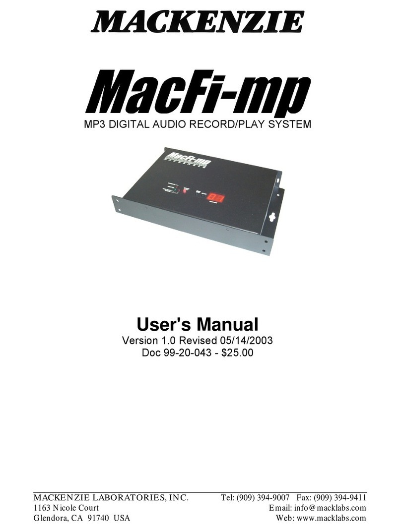 Mackenzie MacFi-mp user manual
