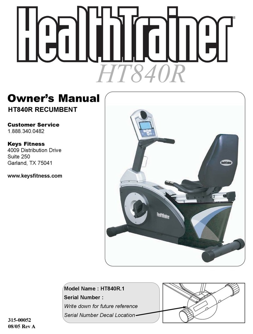 HealthTrainer HT840R owner's manual