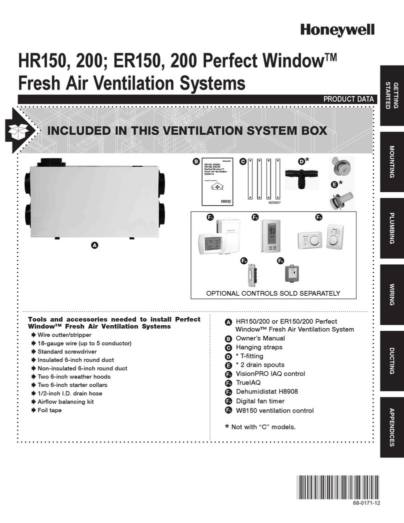 Honeywell Perfect Window HR150 200 Operation manual