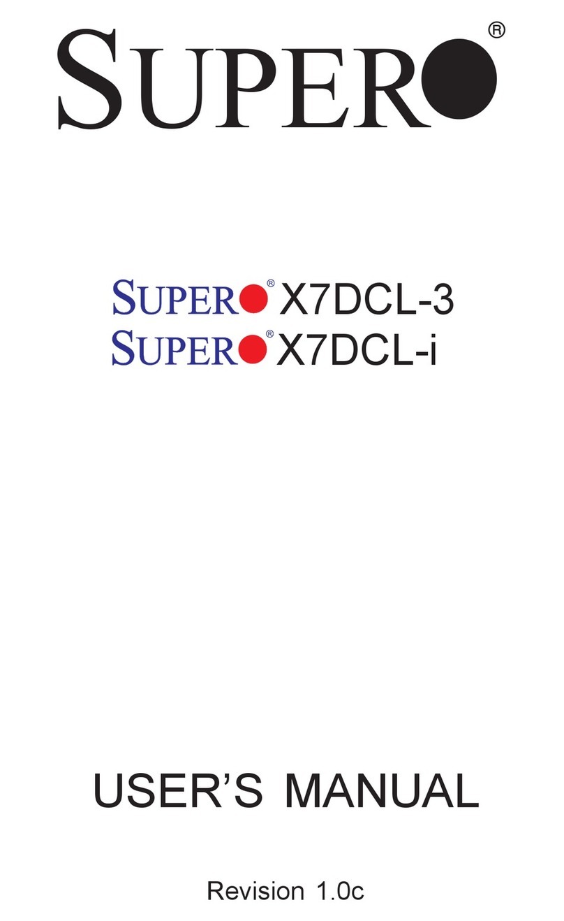 Supero X7DCL-3 User manual Supero X7DCL-3 User manual