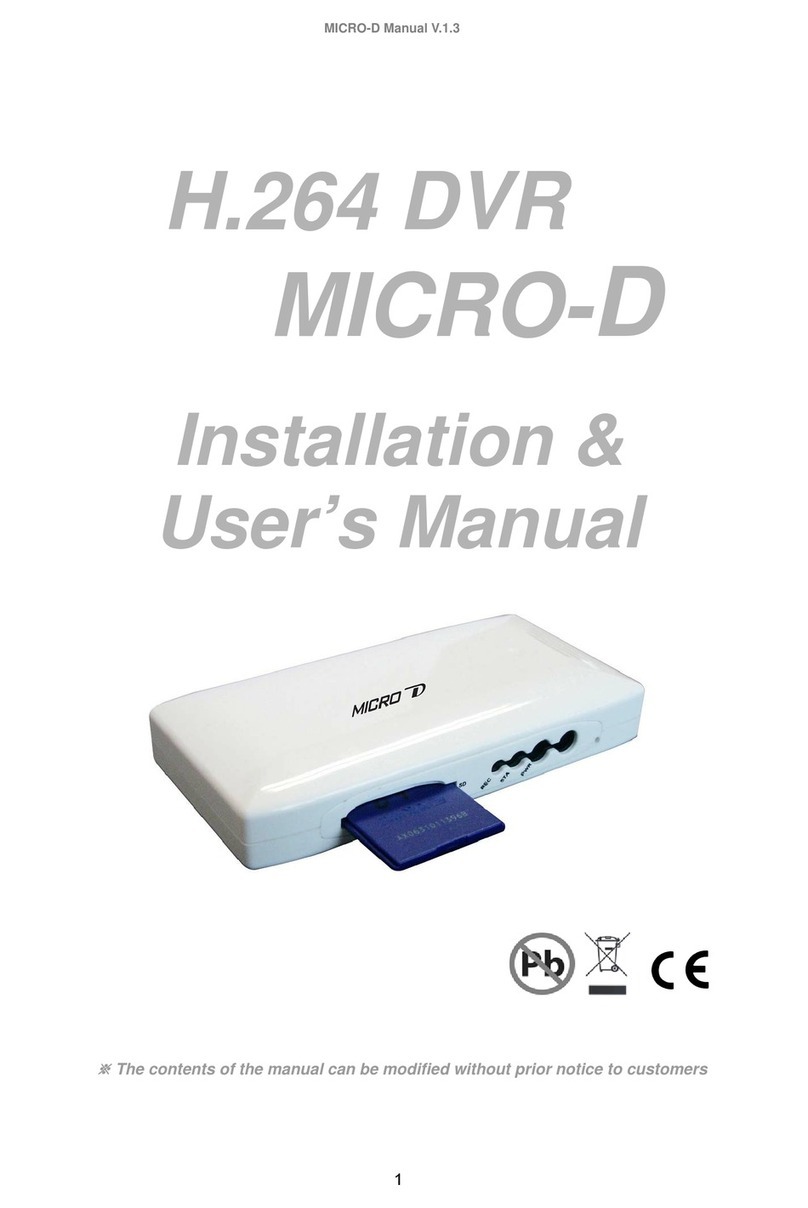 MICRO-D H.264 Installation & user manual