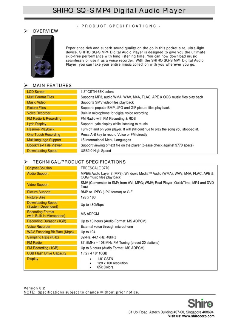 Shiro SQ-S User manual