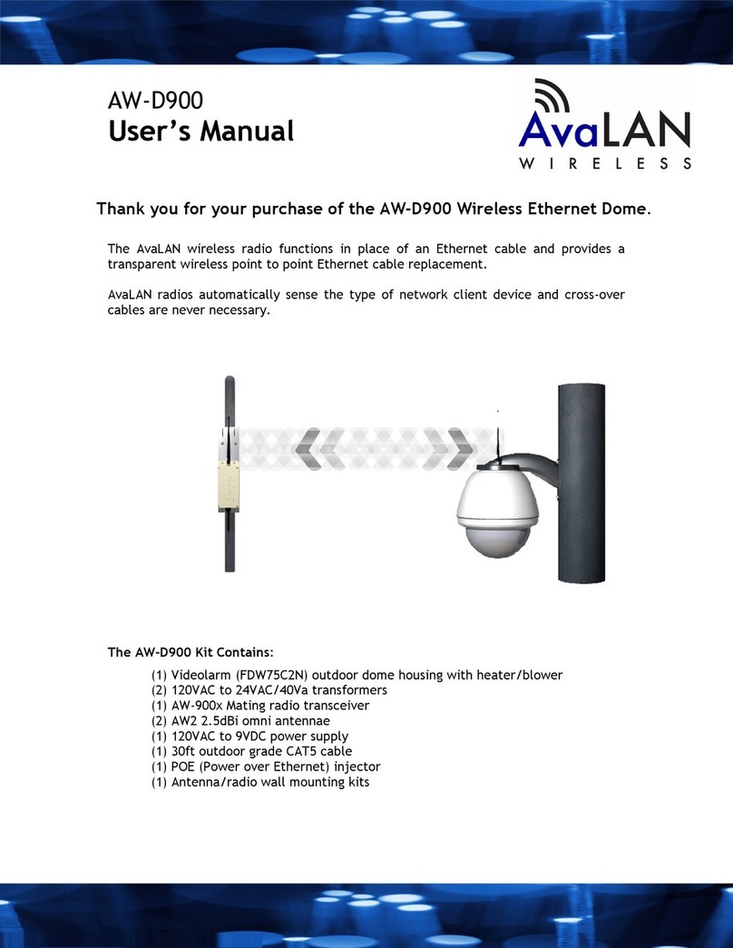 AvaLAN AW-D900 user manual