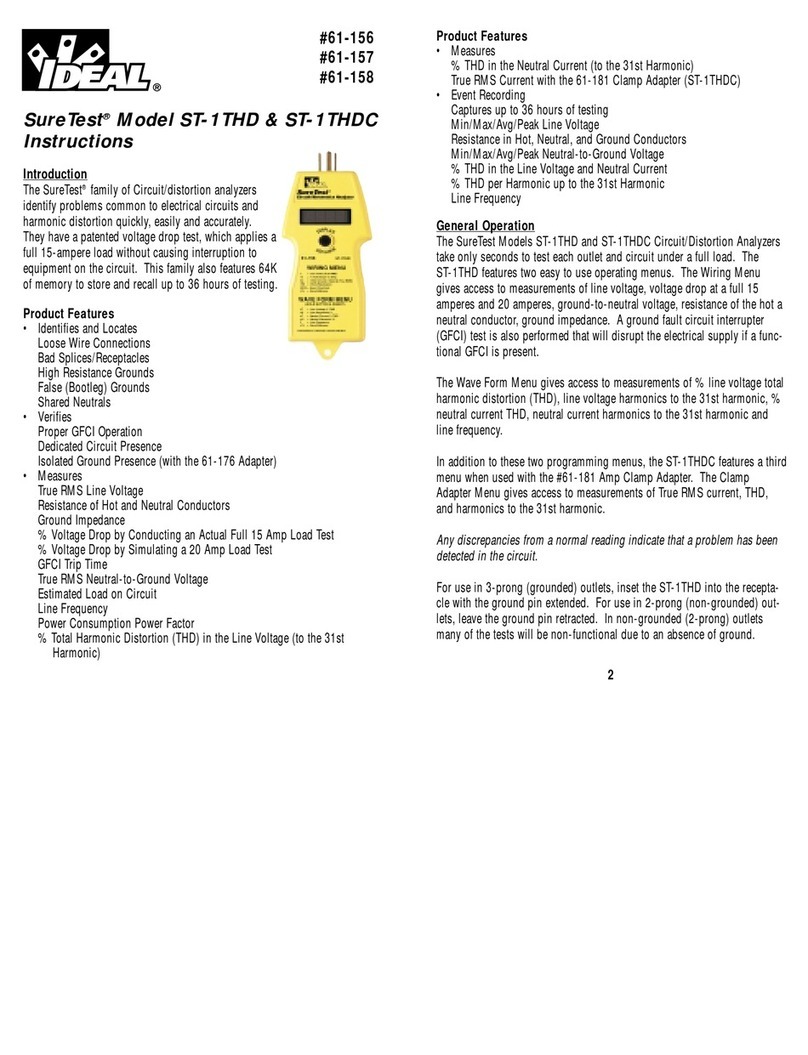 IDEAL SureTest ST-1THD User manual