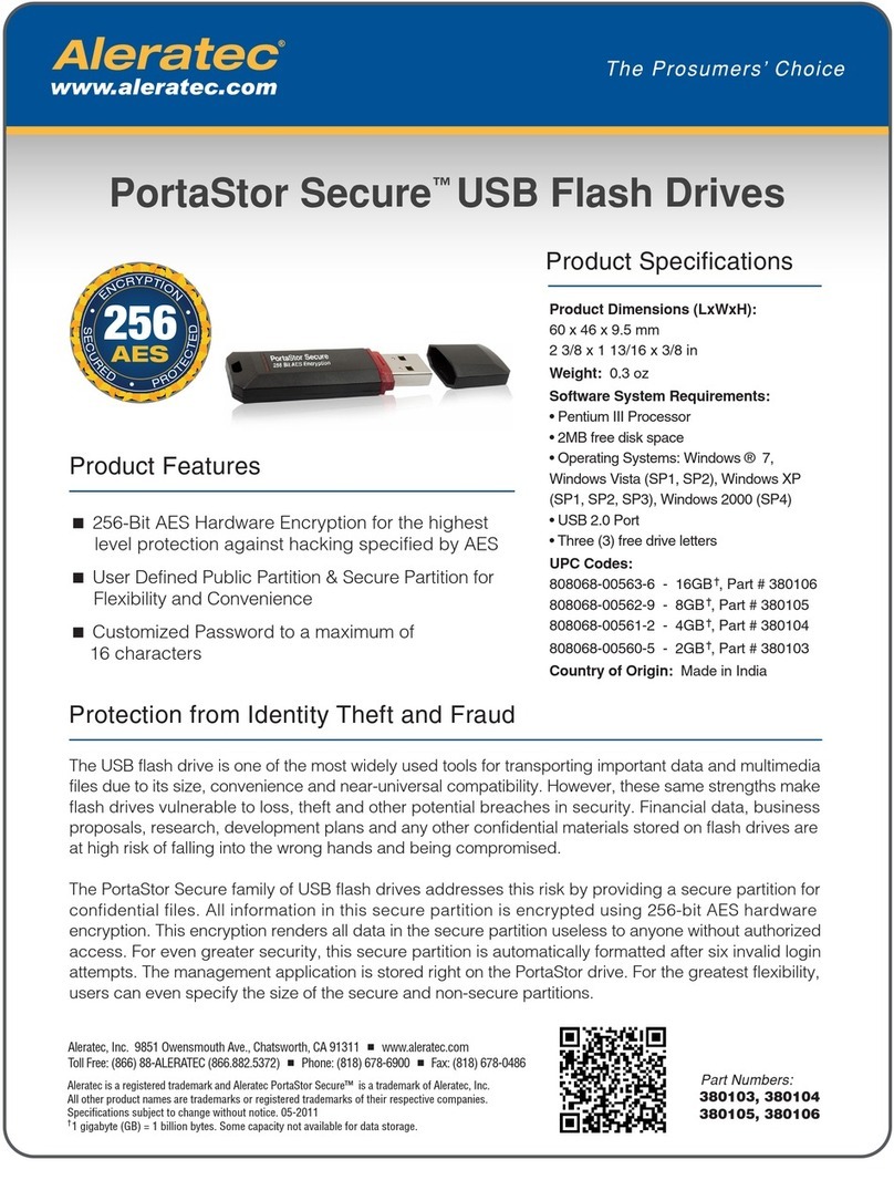 Aleratec PortaStor Secure Product specifications